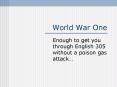 World War One PowerPoint PPT Presentation