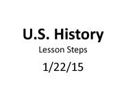 U.S. History Lesson Steps