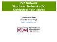 P2P Network Structured Networks (IV) Distributed Hash Tables PowerPoint PPT Presentation