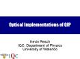 Optical Implementations of QIP PowerPoint PPT Presentation
