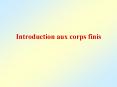 Introduction aux corps finis PowerPoint PPT Presentation