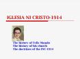 IGLESIA NI CRISTO-1914 PowerPoint PPT Presentation