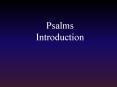 Psalms Introduction PowerPoint PPT Presentation