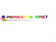 PHOTOELECTRIC EFFECT