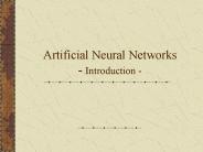 Arificial Neural Network