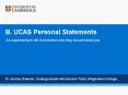 B. UCAS Personal Statements PowerPoint PPT Presentation
