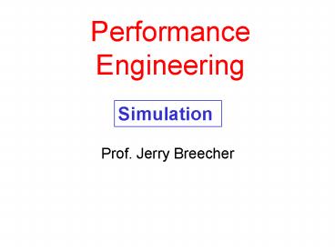 Performance Engineering