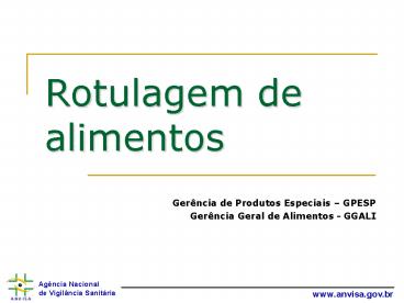 Rotulagem de alimentos