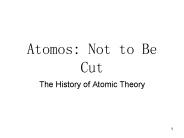 Atomos: Not to Be Cut
