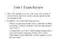 Unit 1 Exam Review PowerPoint PPT Presentation