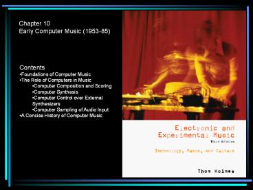 Early Computer Music (1953-85)