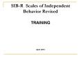 SIB-R Scales of Independent Behavior Revised PowerPoint PPT Presentation