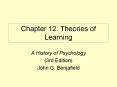 Chapter 12: Theories of Learning PowerPoint PPT Presentation