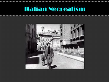 Italian Neorealism