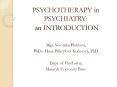 PSYCHOTHERAPY in PSYCHIATRY: PowerPoint PPT Presentation