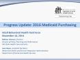 Progress Update: 2016 Medicaid Purchasing PowerPoint PPT Presentation