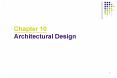 Chapter 10 Architectural Design PowerPoint PPT Presentation