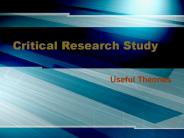 Critical Research Study