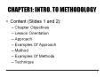 CHAPTER1: INTRO. TO METHODOLOGY PowerPoint PPT Presentation