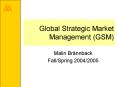 Global Strategic Market Management (GSM) PowerPoint PPT Presentation