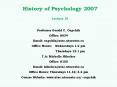 History of Psychology 2007 PowerPoint PPT Presentation