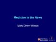 Medicine in the News PowerPoint PPT Presentation