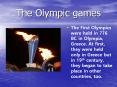The Olympic games PowerPoint PPT Presentation