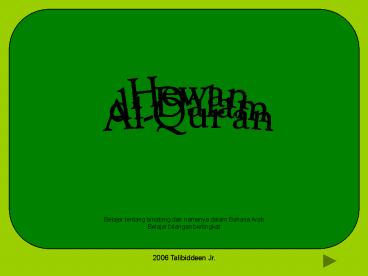 Belajar tentang binatang dan namanya dalam Bahasa Arab