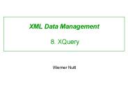 XML Data Management  8. XQuery