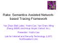 Rake: Semantics Assisted Network-based Tracing Framework PowerPoint PPT Presentation