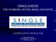 SINGLENESS THE NUMBERS, MYTHS, RISKS AND GIFTS! PowerPoint PPT Presentation