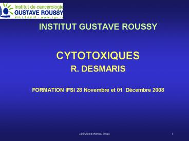 INSTITUT GUSTAVE ROUSSY