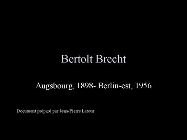 Bertolt Brecht