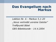 Das Evangelium nach Markus