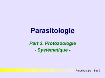 Parasitologie