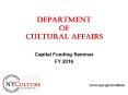 DEPARTMENT OF CULTURAL AFFAIRS PowerPoint PPT Presentation