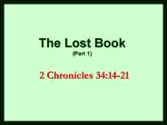 The Lost Book (Part 1)