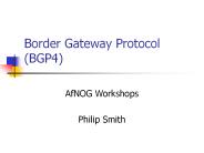 Border Gateway Protocol (BGP4)