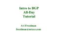 Intro to BGP All-Day Tutorial PowerPoint PPT Presentation