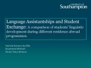 Language Assistantships and Student Exchange: A comparison of students