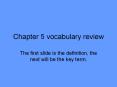 Chapter 5 vocabulary review PowerPoint PPT Presentation