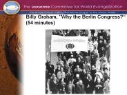 Billy Graham, "Why the Berlin Congress?