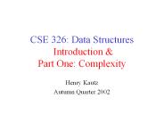 CSE 326: Data Structures Introduction