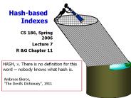 Hash-based Indexes