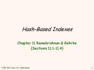 Hash-Based Indexes