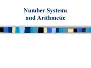 Number Systems and Arithmetic