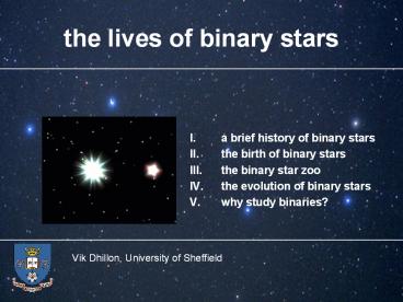 the lives of binary stars
