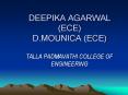 DEEPIKA AGARWAL (ECE) D.MOUNICA (ECE) PowerPoint PPT Presentation