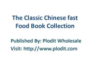 The Classic Chinese fast Food Book Collection