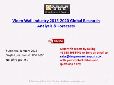 International Video Wall Market Manufacturers & Suppliers